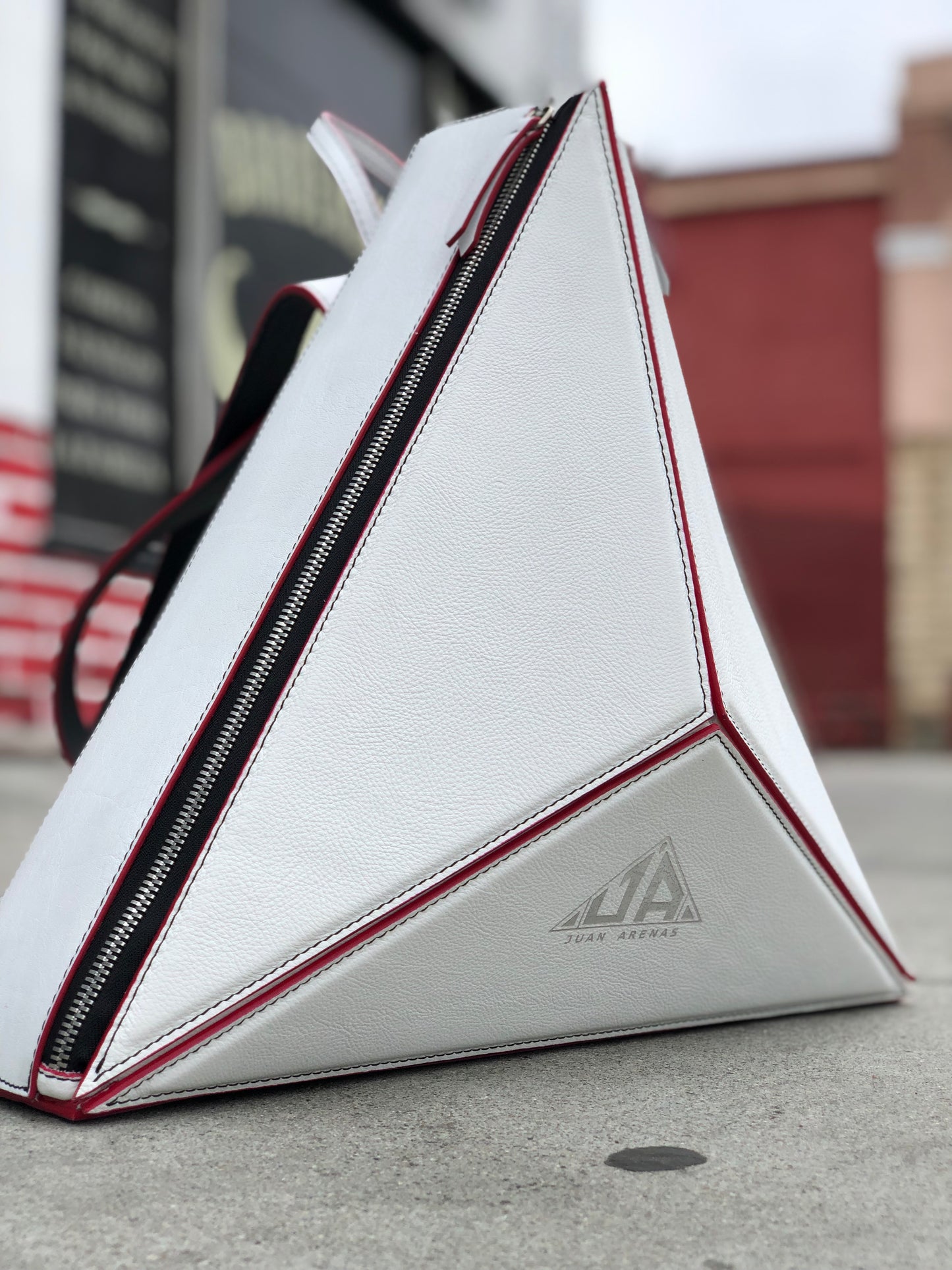 Seoul Triangle Backpack White